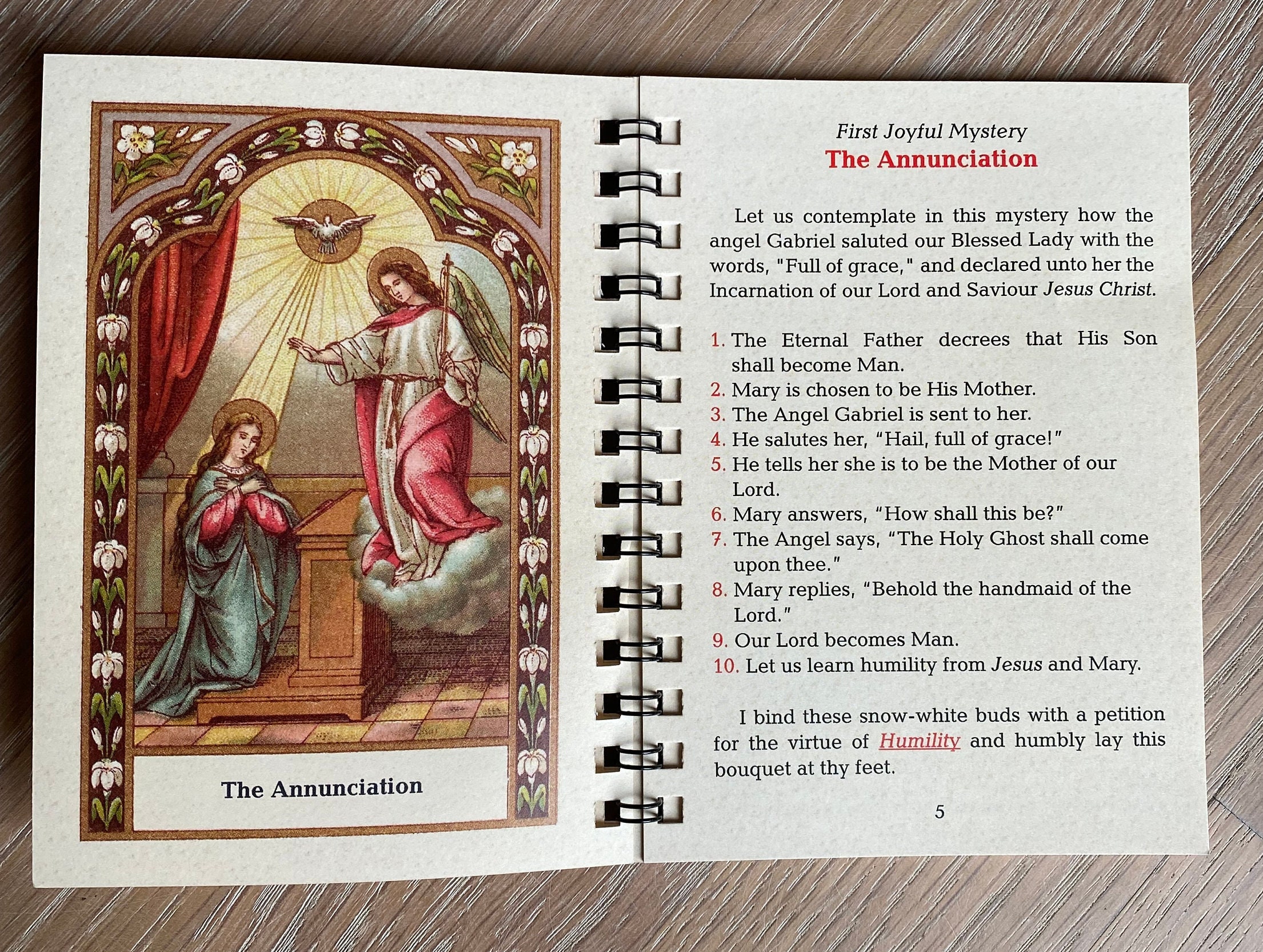 Rosary Meditation Book Featuring 15 Decades With Meditations - Etsy