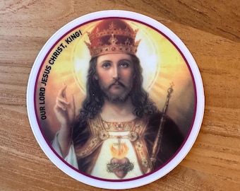 Christ the King Vinyl Decal: Catholic Religious Sticker