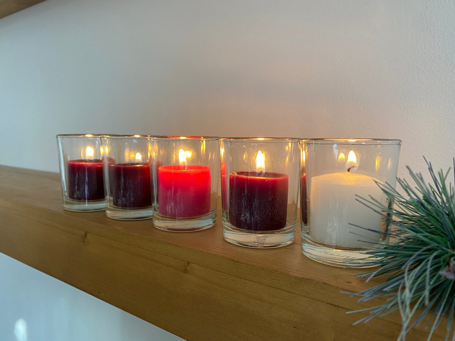 Minimalist Votive Light Advent Wreath Set