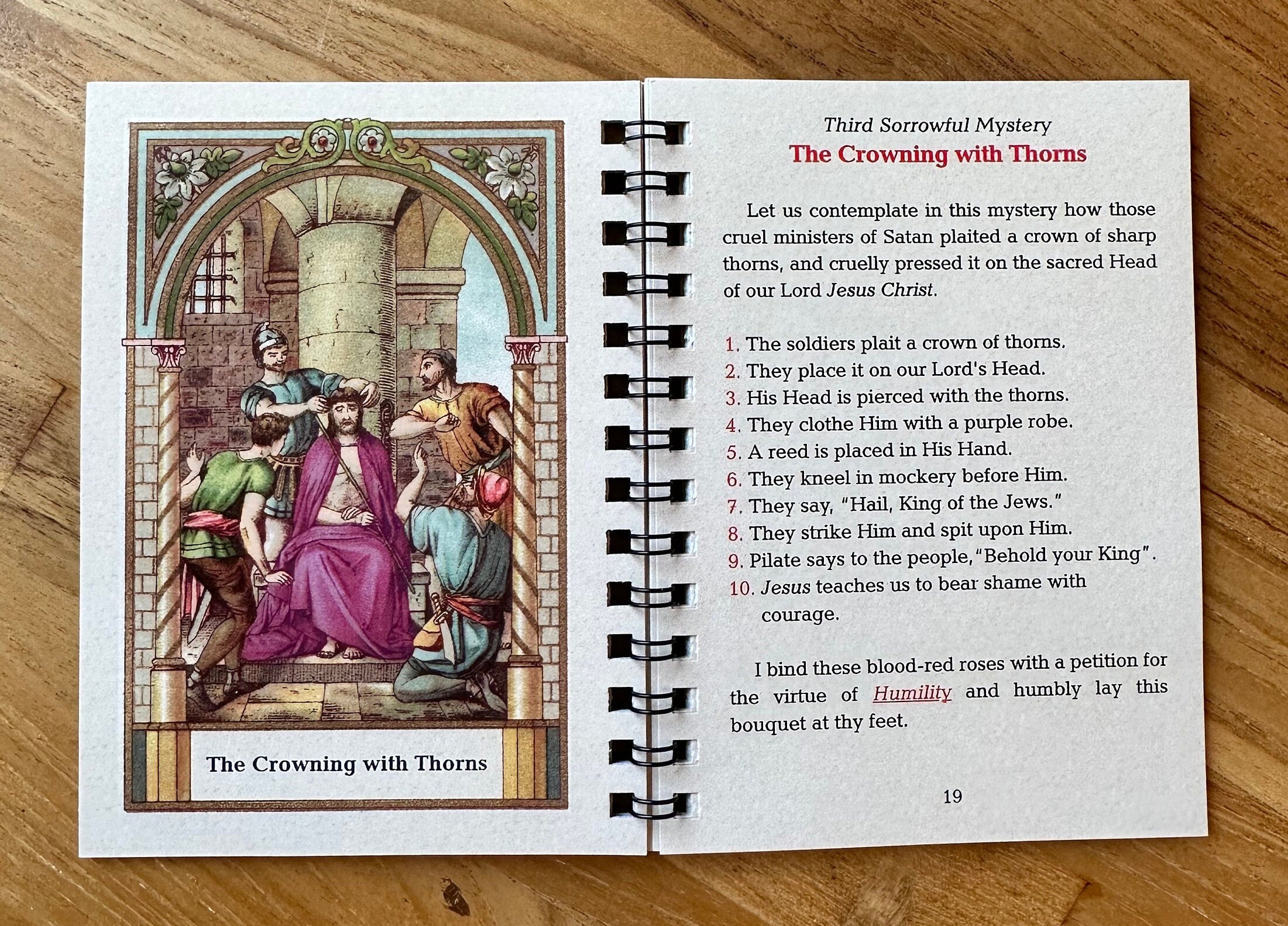 ORIGINAL!  POCKET-SIZE Rosary Meditation Book featuring 15 decades with meditations for each bead, Traditional Catholic, Latin Mass, Fatima