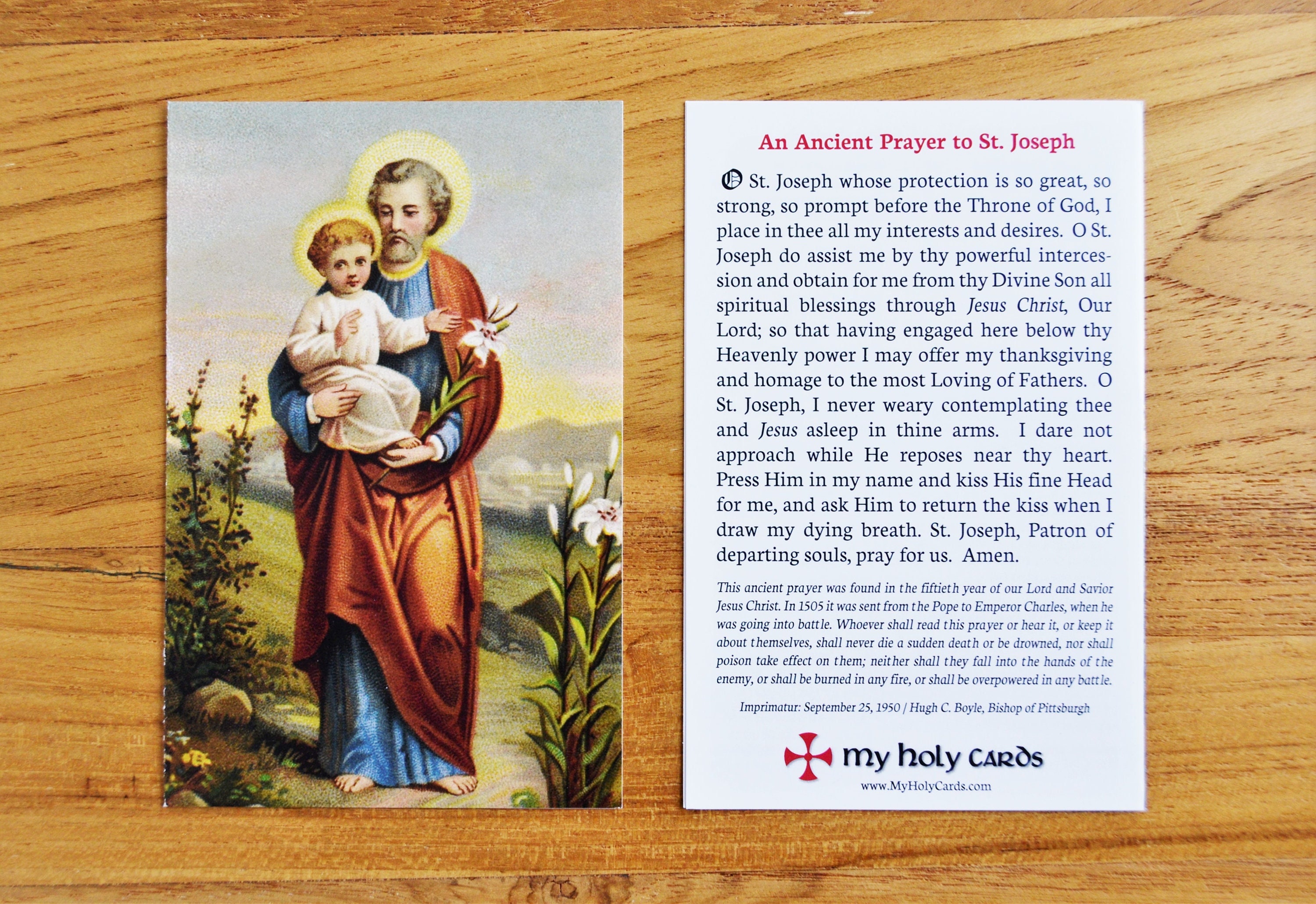 3 Unique Prayers to St Joseph Holy Card Ancient Prayer to | Etsy