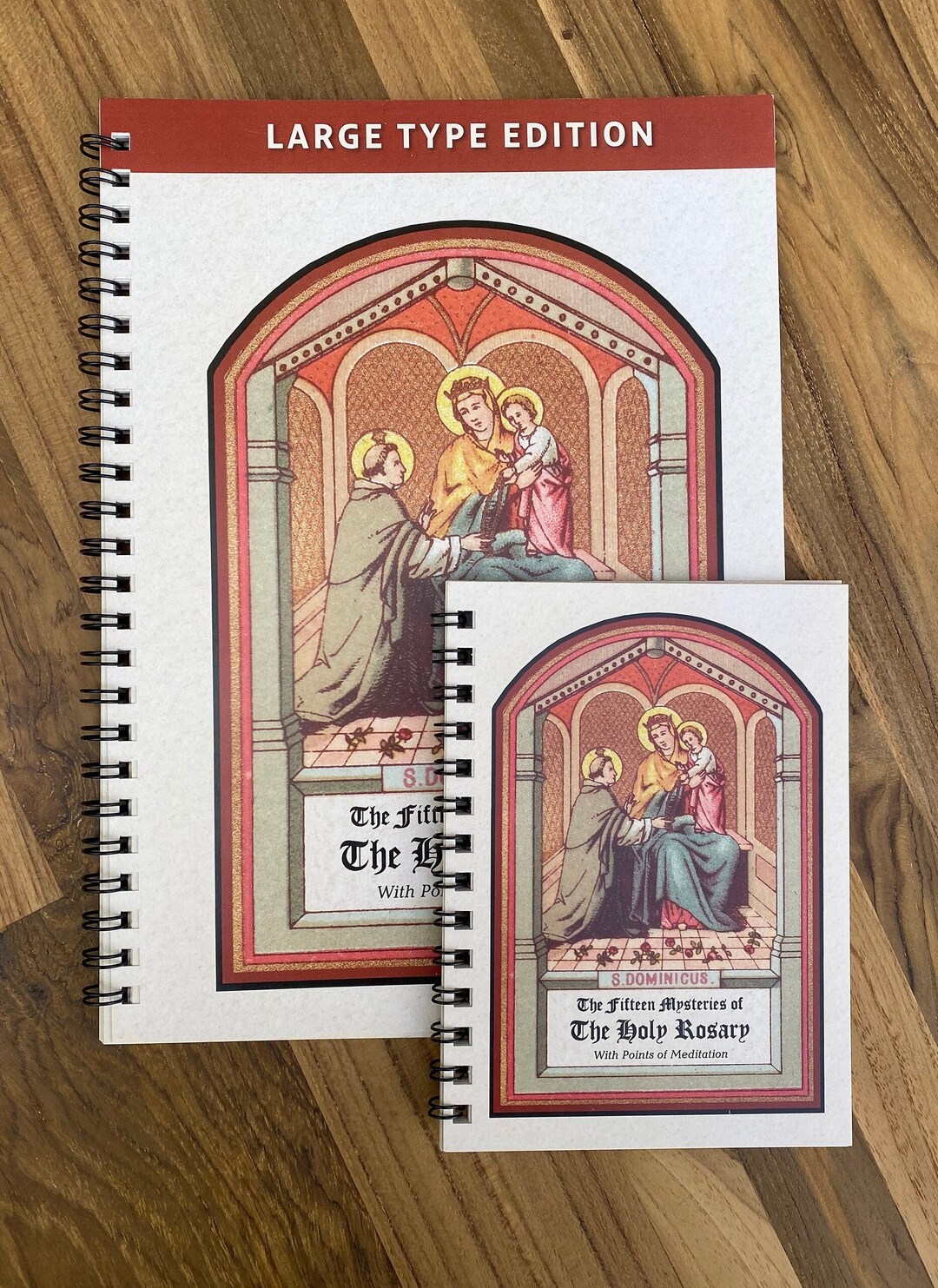 LARGE EDITION: Rosary Meditation Book With 15 Decades, Meditations for