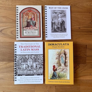 Traditional Catholic Prayer Book Bundle: Rosary, Mass, Way of the Cross, Immaculata