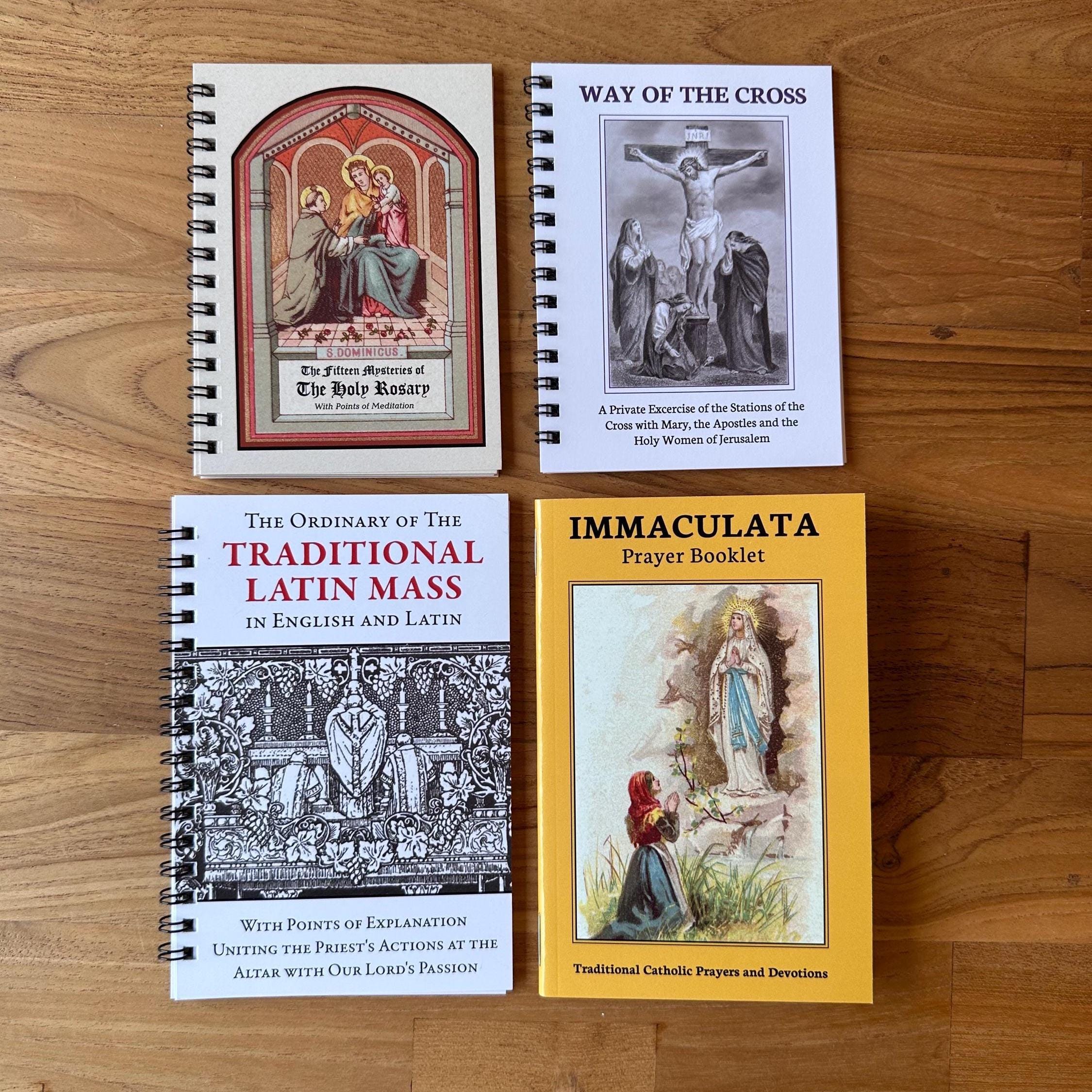 Traditional Catholic Prayer Book Bundle: Rosary, Mass, Way of the
