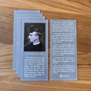 Father Lasance Holy Card Bookmark - Catholic Inspirational Quotes