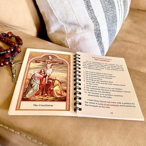 ORIGINAL ! Cahier de méditation pour le chapelet au format de poche représentant 15 décennies avec des méditations pour chaque grain, catholique traditionnel, messe en latin, Fatima