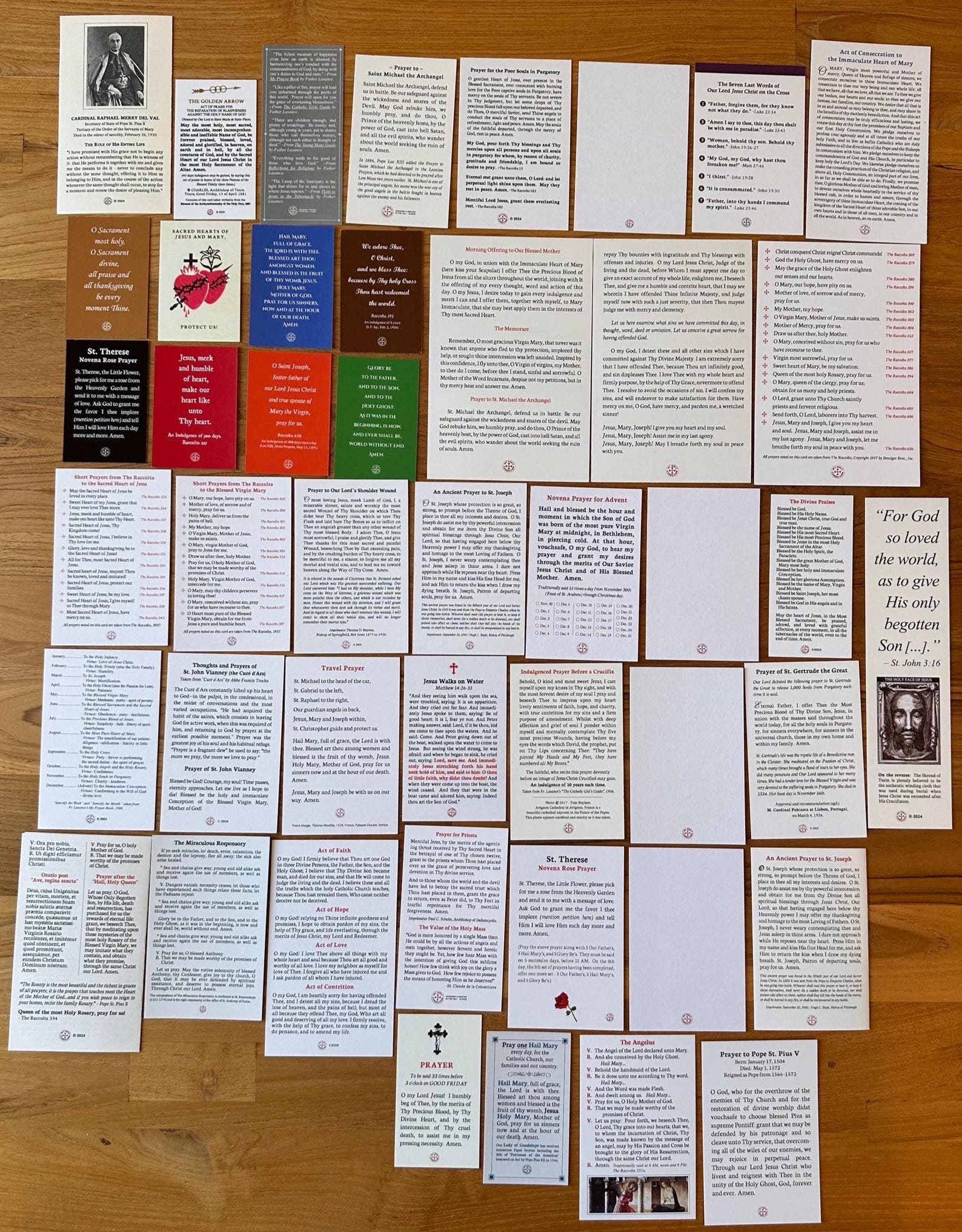 Catholic Holy Card Bundle: Prayers, Saints, and Sacred Images, 45 Cards ...