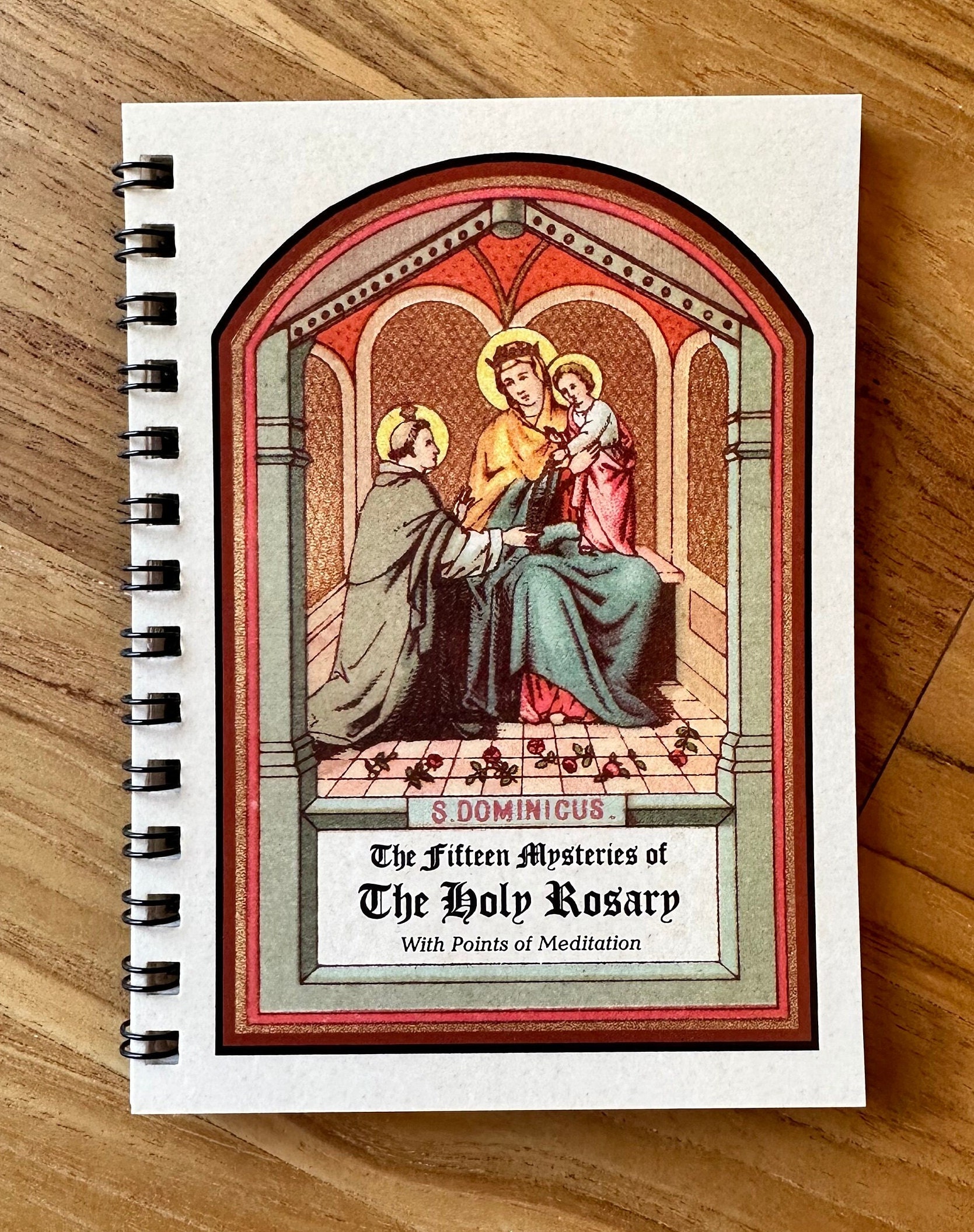 ORIGINAL!  POCKET-SIZE Rosary Meditation Book featuring 15 decades with meditations for each bead, Traditional Catholic, Latin Mass, Fatima