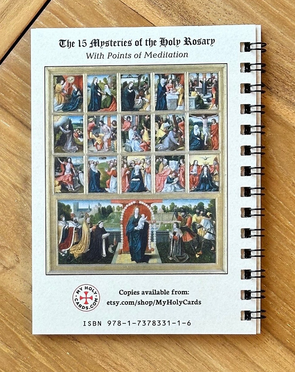 ORIGINAL!  POCKET-SIZE Rosary Meditation Book featuring 15 decades with meditations for each bead, Traditional Catholic, Latin Mass, Fatima