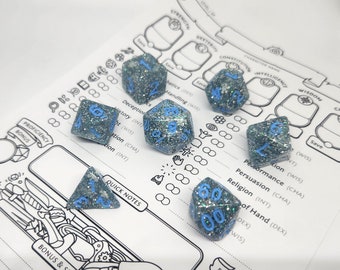 More. 7-piece Resin Dice Set