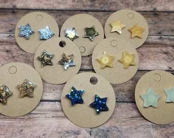 Resin Star Stud Earrings