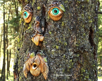 Sir Douglas - LargeTree Face, Father's Day Gift, LargeTree Art, Birthday Gift, Houswarming Gift, Garden Sculpture, Woodlands Garden,Yardart