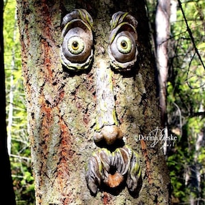 Ole Treemun - Large Concrete Tree Face Perfect Gift Birthday Gift Garden Decor Forest Face  Garden Sculpture Gardeners Gift Fantasy Garden