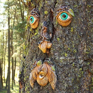 Sir Douglas  XL- Size Concrete  Tree Face, Woodland Forest Face, Christmas Gift, Gardeners Gift,  Garden Decor, Yard Art, Birthday Gift