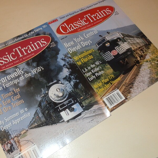 Vintage 2 CLASSIC TRAINS Magazine Spring 2000 and Summer 2000