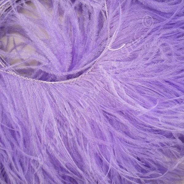 Lavender Premium Ostrich Fringe per yard