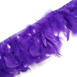 Bulk Purple Feather Trim Chandelle Premium per 5 yards