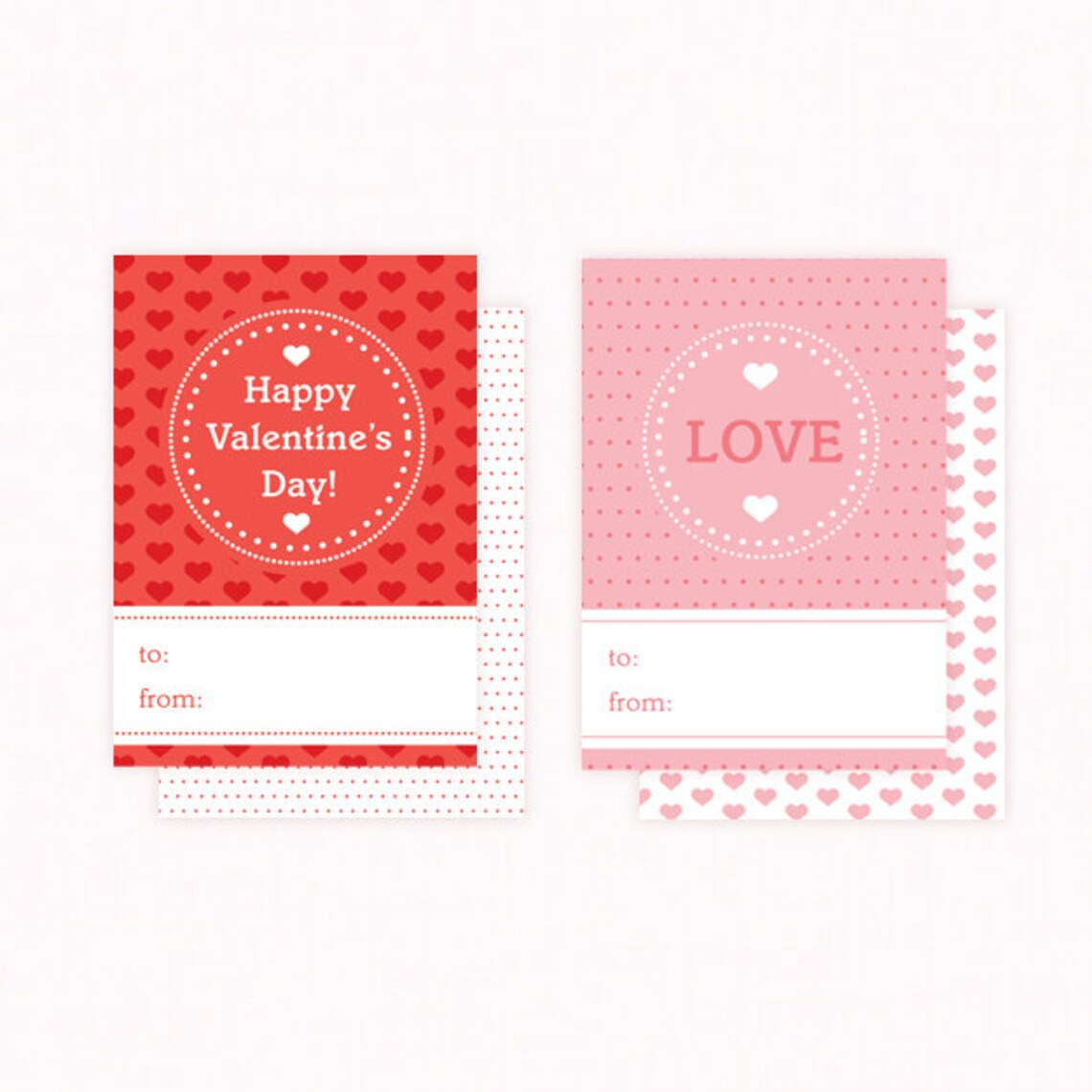 Printable Valentines - Instant Download Printable Valentine Cards - 2.5 ...