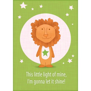 Instant Download Lion Nursery Art - Afdrukbare Nursery Art Print - Inspirerende Kid&#39;s Wall Art