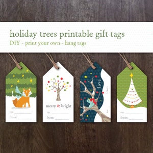 Printable Holiday Gift Tags - Printable Christmas Gift Tags - Printable Christmas Tags - Children&#39;s Holiday Tags - Printable Holiday Tags