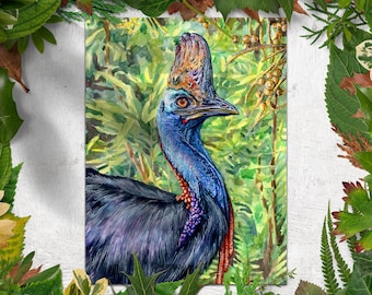 Kasuar Kunstdruck, Australien Poster