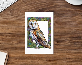 Decorative Owl Standard Postcard