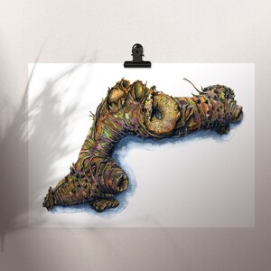 Cane Root Art Print, Forest Decor