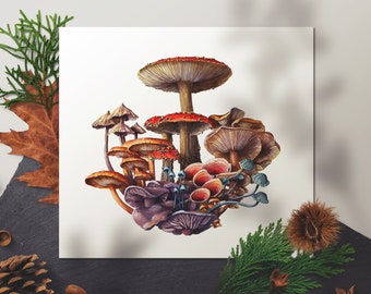 Medium Mushrooms Poster