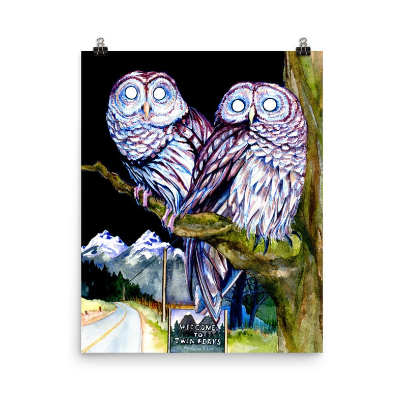 Twin Peaks Eule Poster, Fan Art Geschenk Bild 6