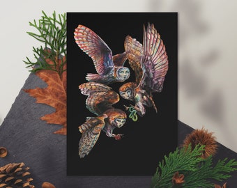 Enchanted Harpies: Mythological Watercolor Print