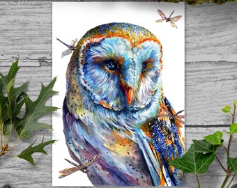Eule Kunstdruck, Fantasy Bird Poster