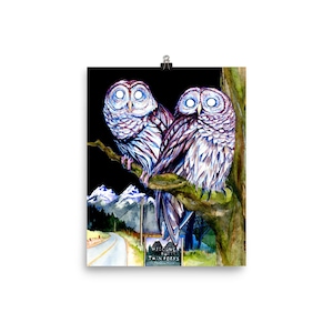 Twin Peaks Eule Poster, Fan Art Geschenk Bild 3