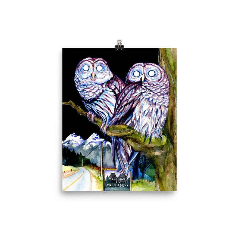 Twin Peaks Eule Poster, Fan Art Geschenk Bild 3