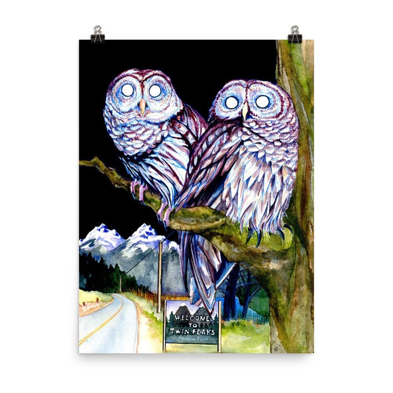 Twin Peaks Eule Poster, Fan Art Geschenk Bild 2