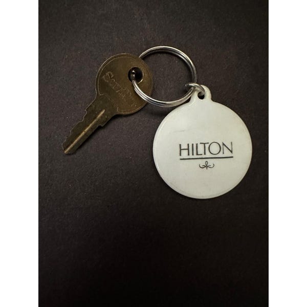 Hilton Refreshment Center Round Key Fob with Key