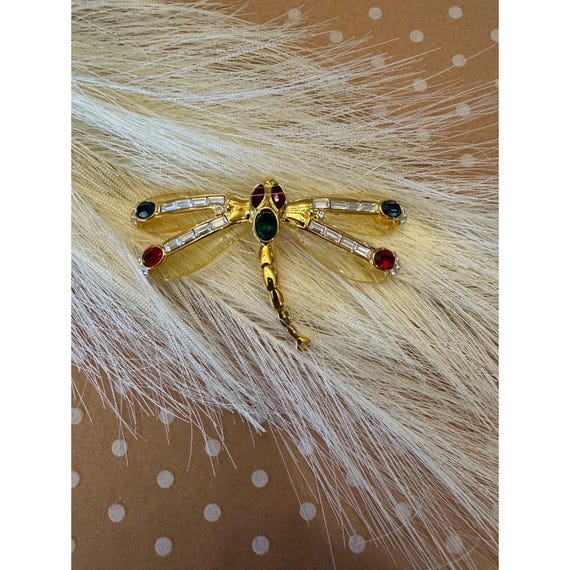 Kenneth J Lane KJL Libellula Dragonfly Pin Brooch - image 3