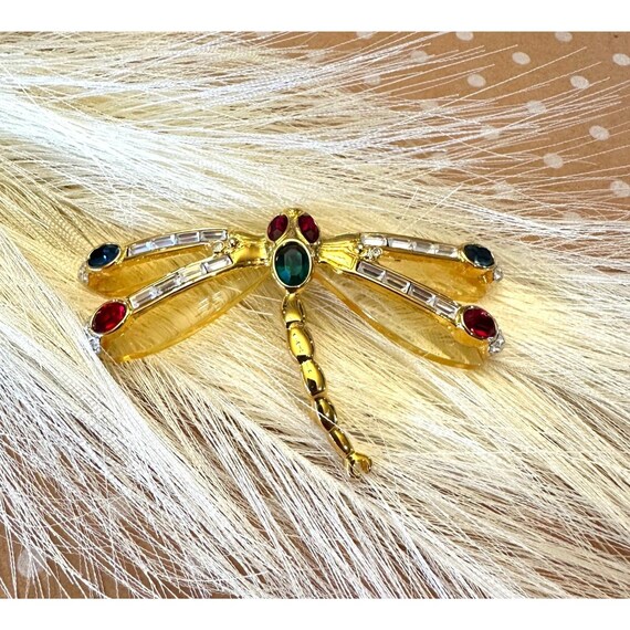 Kenneth J Lane KJL Libellula Dragonfly Pin Brooch - image 1