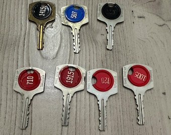 Winfield Hotel Motel Keys Metal With Plastic Inserts  Lot of 7