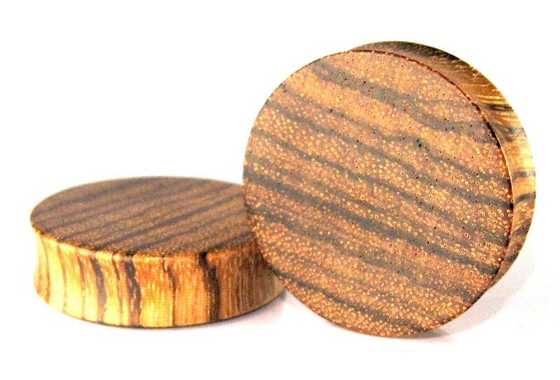 Plain Flat Organic Ear Plugs Zebra Wood size 4mm40mm Etsy