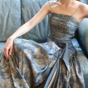 New 1990s Giorgio Armani Evening Ensemble Dress Balinese Balloon Hem Gown