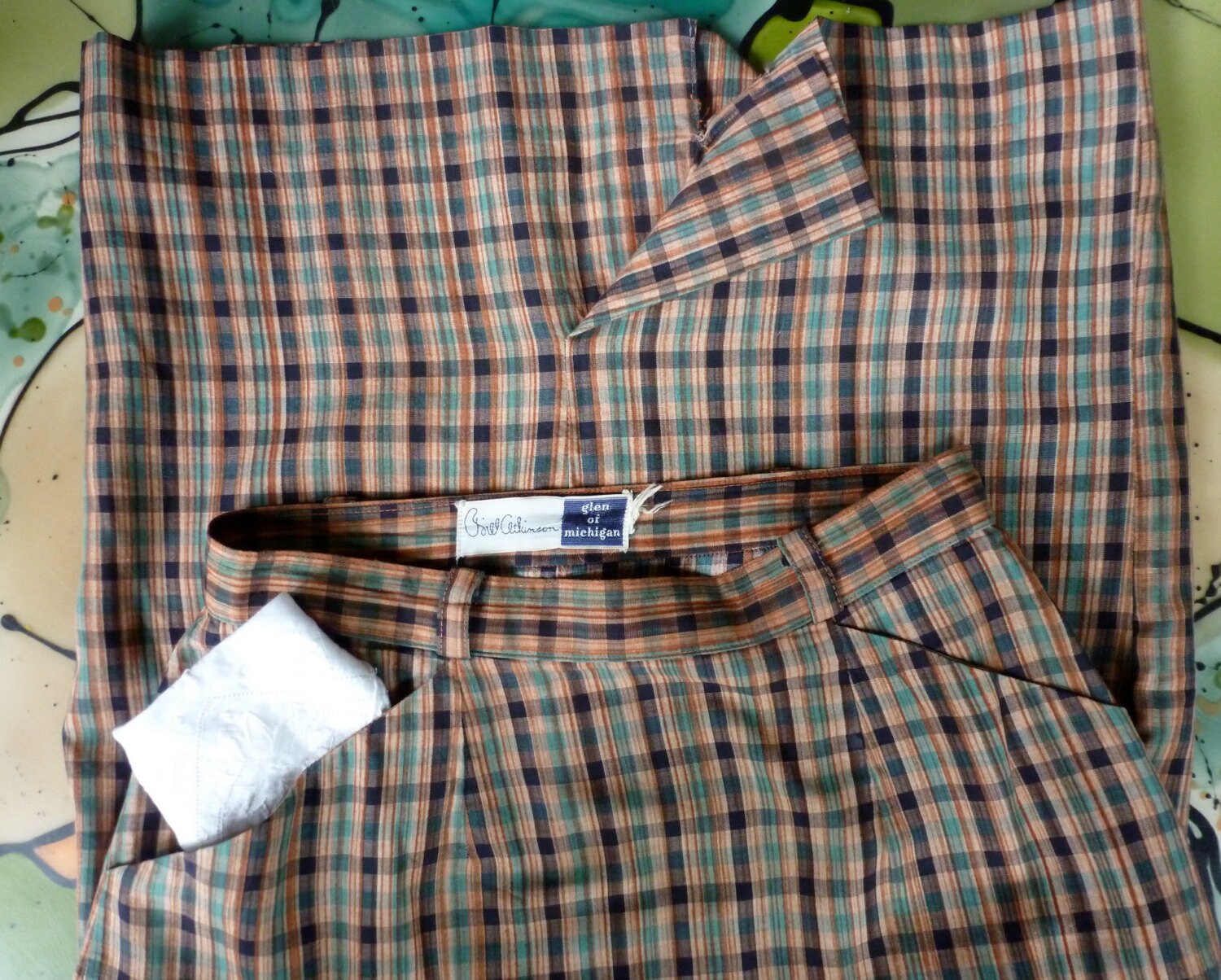 Madras Skirt 1950s Plaid Pockets Preppie Pencil Vintage Bill - Etsy Canada