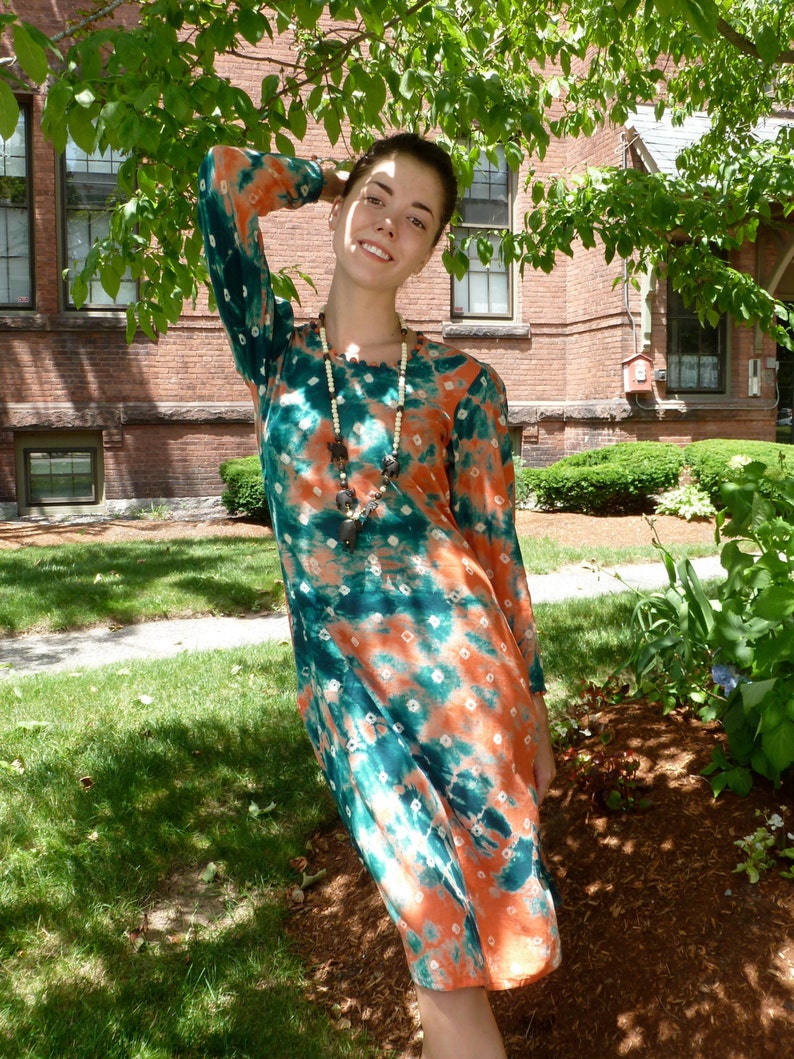 1980s Boho Tunic Dress Caftan Sheer Cotton Breezy Summer Mini Festival India image 5