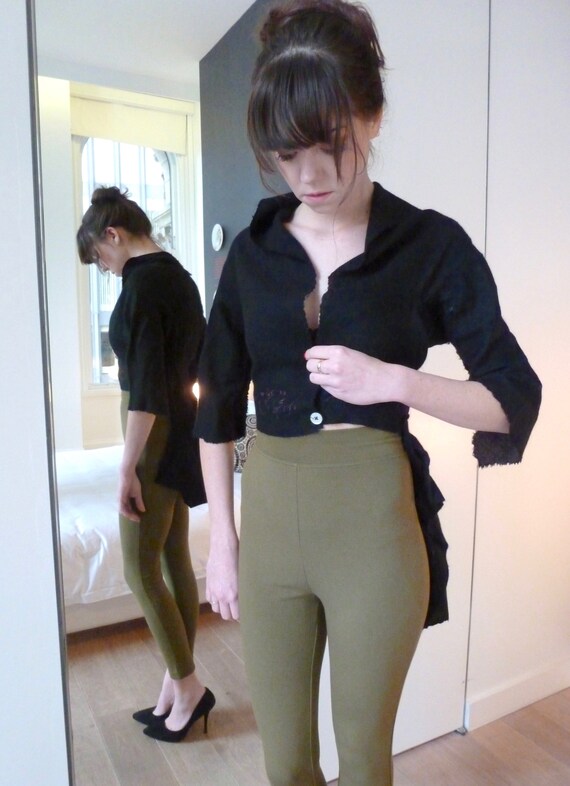 1990s Susan Cianciolo Painted Peplum Jacket: Avan… - image 10