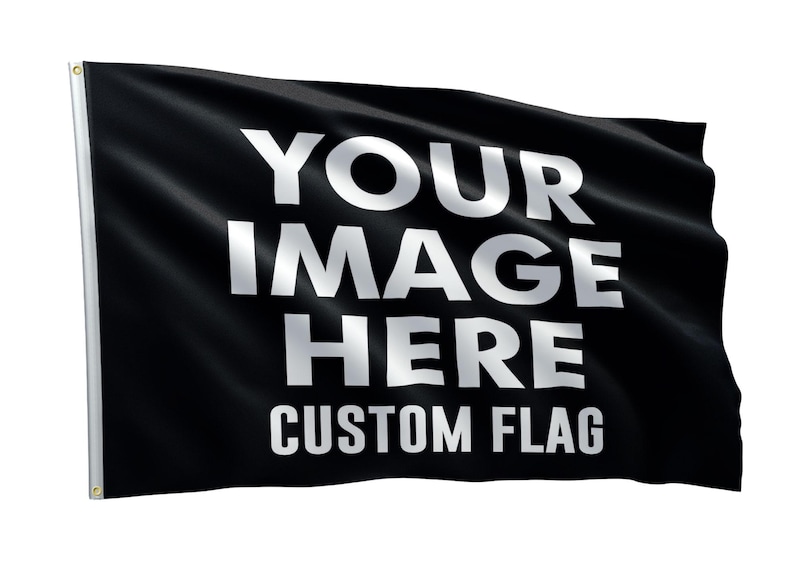 Custom Flag: College, Sorority, Sports, Logo, Photo - Polyester 3x5 image 1