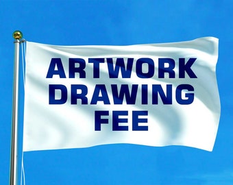 Artwork Drawing Service - Custom Flag Image Redraw Fee NOTE - This is not a flag - Banner - Flag - Rave - Event - Decoration -Celebration