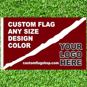 Custom Logo Flag: Personalized Polyester Banner, Event Decor (3x5 ft)
