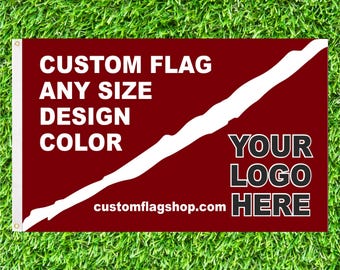 Custom Logo Flag: Personalized Polyester Banner, Event Decor (3x5 ft)