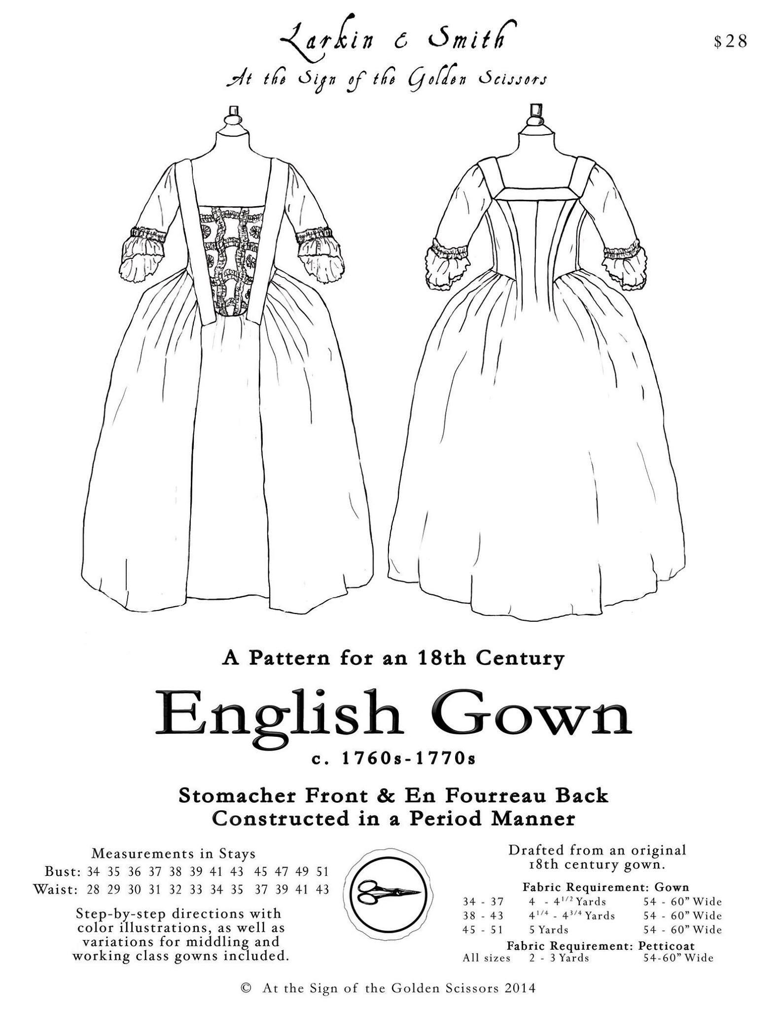 洋書 The Pattern of English Larkin and Smith English Gown Pattern - Etsy