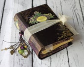 Wedding guestbook,Midsummer nights dream fairytale photo album,Rustic purple storybook ,custom made to order  -9x6"