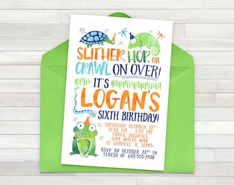 Lizard Invitation Etsy